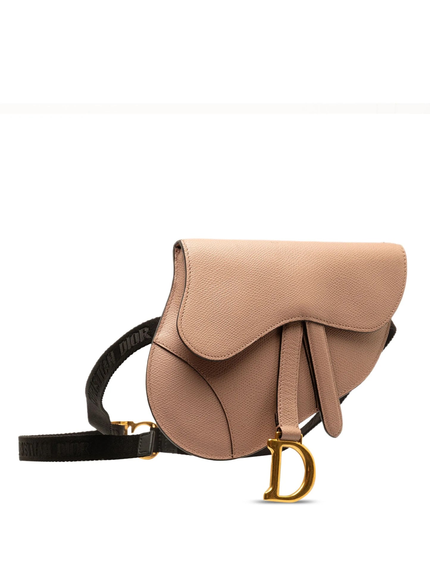 CHRISTIAN DIOR Leather Saddle belt bag