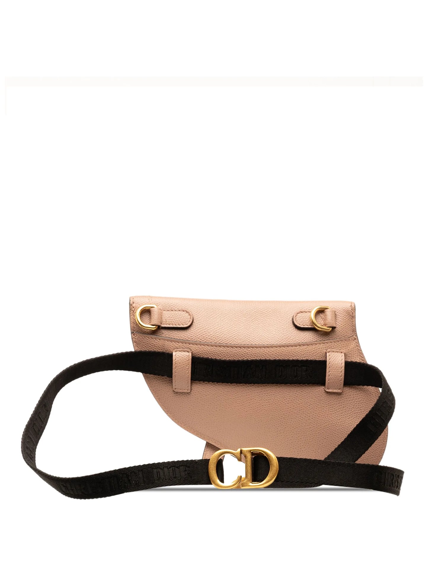 CHRISTIAN DIOR Leather Saddle belt bag